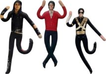 Doll Plush MJ Pillow King of Pop Music Legend Plushies Pop Icon Inspired the Limbs Are Movable Rock King Classic Plush for Halloween Christmas Decorations 3PCS