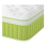 Double Hybrid Memory Foam Mattress 135x190cm, Medium Firm, Green
