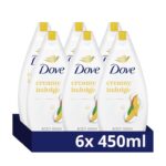Dove Creamy Indulge Body Wash with Mango Nectar & Tropical, Floral notes, 6x 450ml