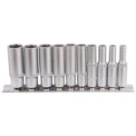 Draper 10 Piece 1/4 Deep Socket Set 6 Point Hex Socket