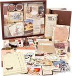 Draupnir Vintage Scrapbook Kit(346pcs), Bullet Junk Journal Kit with Journaling/Scrapbooking Supplies, Stationery, A6 Grid Notebook with Graph Ruled Pages, DIY Gift for Teen Girl Kid Women – Vintage