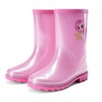 Dream Pairs Kids Sparkly Glitter Wellies Pink 4 Toddler