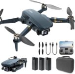 Drone with Camera 4K for Beginners, 2650ft (800m) Control Range, Super Endurance Foldable WiFi Quadcopter with Brushless Motor, 84 Mins Flight Time (3 Batteries), Auto Hover & Auto Follow
