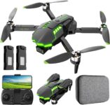 Drone with Camera 4K for Kids and Adults, Foldable Drone with Brushless Motor RC Quadcopter, Toys for Boys and Men Birthday Gifts (Green)