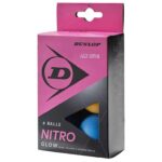 Dunlop Table Tennis Balls Nitro Glow 40, 6 Balls