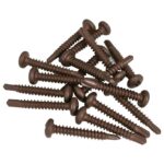 DuraPost VISTA Sepia Brown / Boack Self Drilling Screw – 4 x 28mm Pack of 16