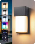 EDISHINE Modern Outdoor Wall Light APP Control IP65 Waterproof – W/Voucher – Sold by DewenwilsDirect / FBA