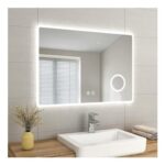 EMKE LED Bathroom Mirror with Shaver Socket, Bluetooth, IP44