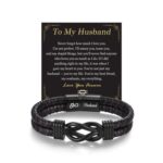 EPIRORA Mens Leather Bracelet – Birthday Gift for Husband