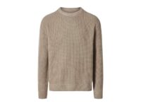 ESMARA MEN Mens Beige Fine Knit Jumper