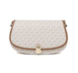 EXCLUSIVEMichael Kors Mila Medium East West Sling Messenger Bag With Code