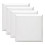 EXERZ 30x30cm Bevelled Edge Canvas 4 Pack Pre Stretched