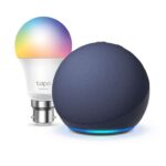 Echo Dot (5th generation) Deep Sea Blue Tapo L530BA Smart Light Bulb (B22), Works with Alexa – Smart Home Starter Kit (Prime Deal)