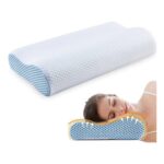 Ecosafeter Ergonomic Memory Foam Neck Pillow with Removable Cover