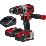 Einhell Professional PXC 18V 80Nm Brushless Cordless Combi Drill Kit 2 x 2.0Ah Power X-Change Batteries, Fast Charger & Case – Free C&C