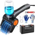 Electric Grill Brush, 100W High Power Cordless BBQ Grill Brush with 300ml Water Spray Tank, 2 Speeds, 7.4V Rechargeable, IPX8 Waterproof Electric Grill Cleaner with Tool Box for Barbecue Grates