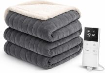 Electric Heated Throw 160x120cm, 9 Heat Settings, Machine Washable