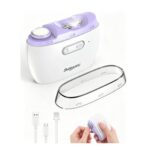 Electric Nail Clipper 2-in-1 Trimmer & Polisher, LED Light