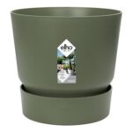 Elho Greenville round 14cm Flower Pot Leaf Green