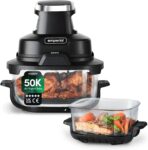 Emperial Cooksy 4-in-1 Portable Glass Air Fryer Black 3.8L, Compact Design