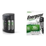 Energizer Recharge Pro Charger for AA/AAA, 4 AAs Included