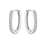 Estrellique 925 Sterling Silver Oval Hoop Earrings