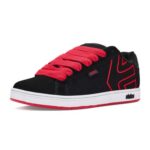 Etnies Fader Skate Sneakers, Cushioned, Reinforced Cupsole, Black/Red, 3,5