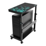 Eureka PC Stand: Adjustable Tower and CPU Cart on Wheels
