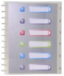 Exacompta display book with rings removable 30 pockets crystal
