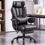 Executive Office Chair, High Back PU Leather Desk Chair with Footrest, Ergonomic Reclining (with code) Furniture Living DE Store