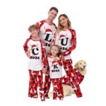 Family Christmas Pajama Set Mens Womens Letter Printed PJs