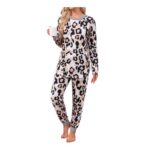 Famulily Womens Leopard Print Loungewear Set, 2-Piece