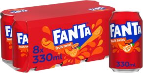 Fanta Fruit Twist Soft Drink Cans, 8 x 330 mL