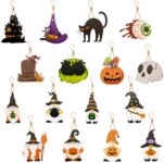 Fantasyon 16Pcs Halloween Hanging Ornaments for Tree, Mixed Shapes