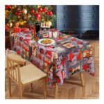 Fantasyon 180 X 150 Cm Rectangular Christmas Tablecloth, Washable