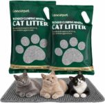 Fast Clumping Cat Litter with Litter Trapping Mat 13.6kg / 18L