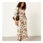 FatFace Adele Ivory Batik Midi Dress