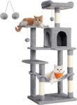 Feandrea Cat Tree Tower, 137.7 cm Multi-Level Plush Cat Condo