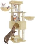 Feandrea Cat Tree for Large Cats, 9 Scratching Posts, 50 x 50 x 160 cm