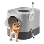 Feandrea XL Enclosed Top-Entry Litter Box with Lid, Slide-out Tray