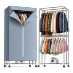 Feenao Heated Clothes Airer with Cover, 16kg Large Capacity