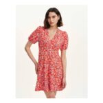 Finery London Floral V-Neck Mini Tea Dress