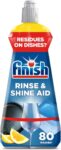 Finish Dishwasher Rinse Aid, Lemon, Better Drying, Shinier Dishes, 400ml