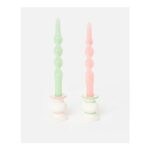 Fiore Ceramic Candle Holders & Candlestick Set of Two