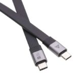 Flat USB4-80 Cable 80Gbps 240W 8K60 4K240 C to C TB4 Metal Plugs 1m