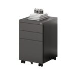 FlexiSpot CB23 3-Drawer Mobile File Cabinet, Combination Lock, Black
