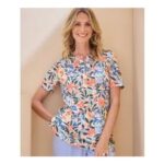 Floral Print Short Sleeve Tunic