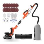 Foldable Electric Drywall Sander with Vacuum, 1000W, 1000-2100 RPM, LED