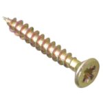 ForgeFix Multi-Purpose Single Thread Screws 4.5 x 35mm Zinc Yellow Passivated Box 200