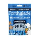 Forthglade Dog Treats, 8x90g, Grain-Free, Chicken & Liver
